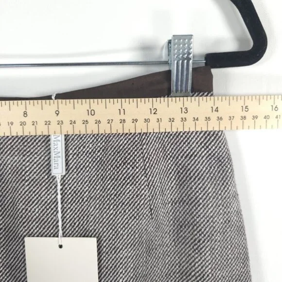 NWT MaxMara CALERNO ITALY‎ 🇮🇹 Made LINEN SILK Pencil Skirt Back Slit Size 6
